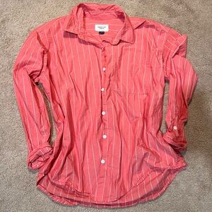 🧡🩷Salmon pink button up🩷🧡